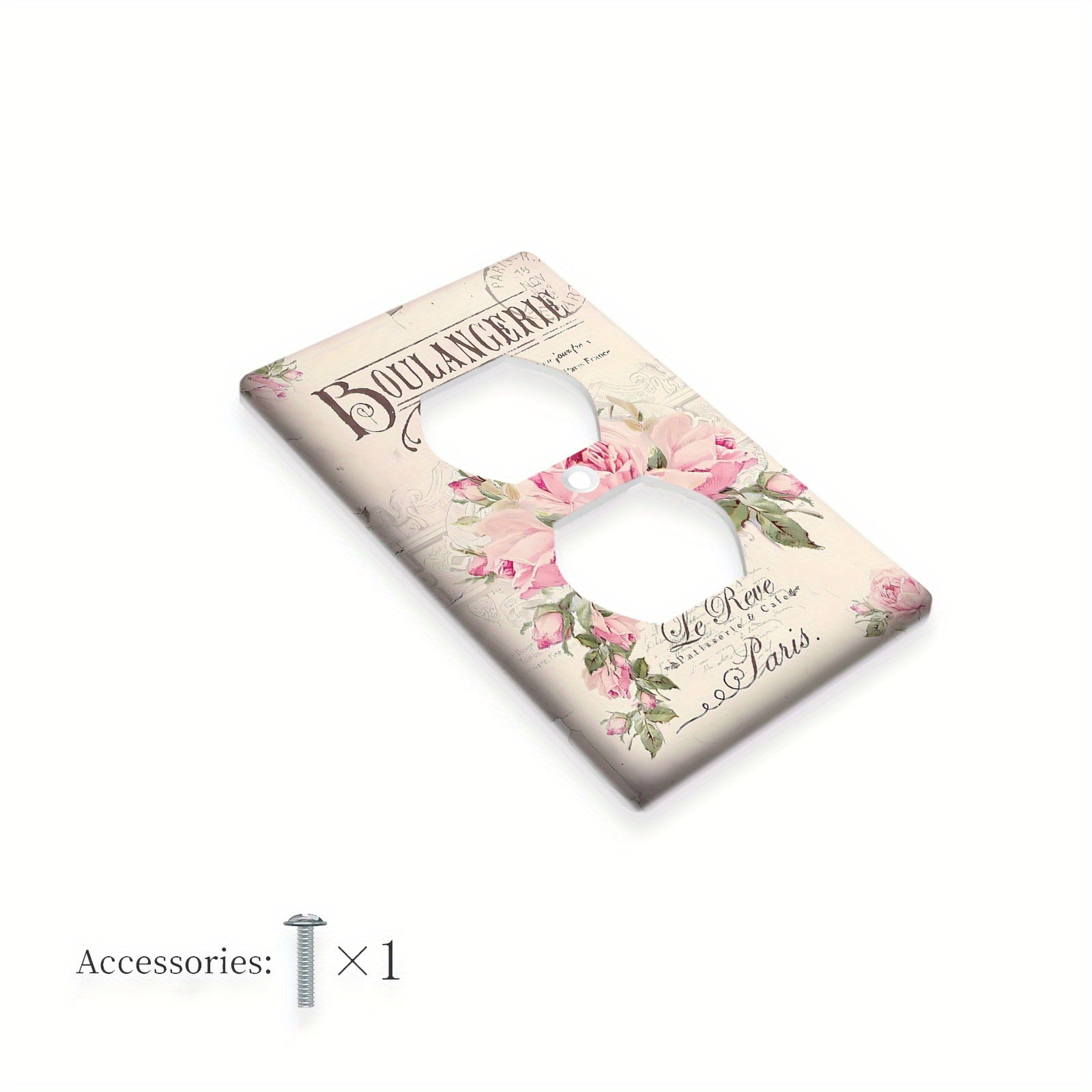 TEMU 1pc 1gang-2gang Light Switch Cover Plate, Ideal For Bedrooms, Bathrooms, And Kitchens - Electrical