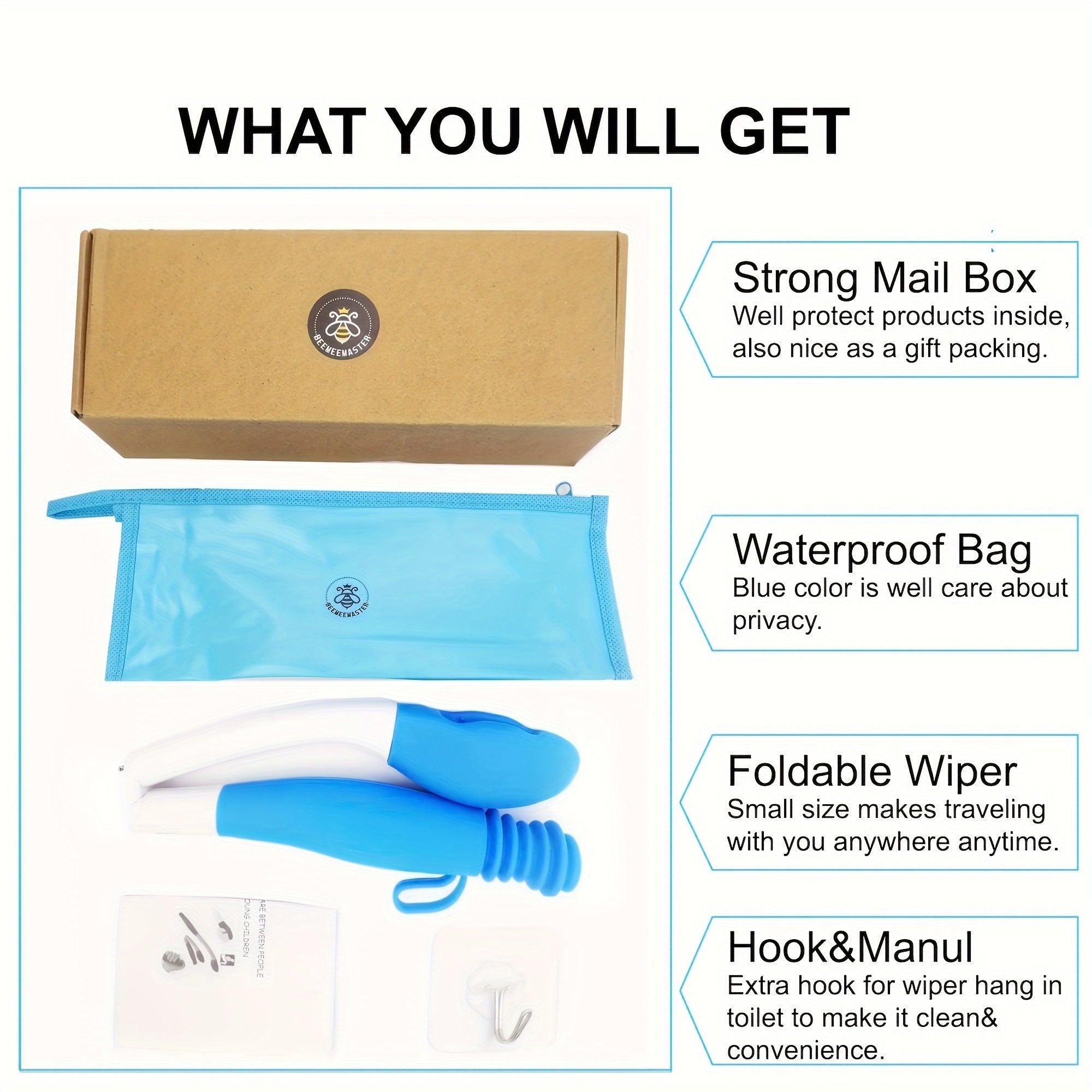 TEMU Portable Toilet Paper Holder Foldable Long Reach Wet Tissue Wipe Aid Handle Toilet Tissue Aid Butt Wiper Holders For Disabled-unable Wipe One',