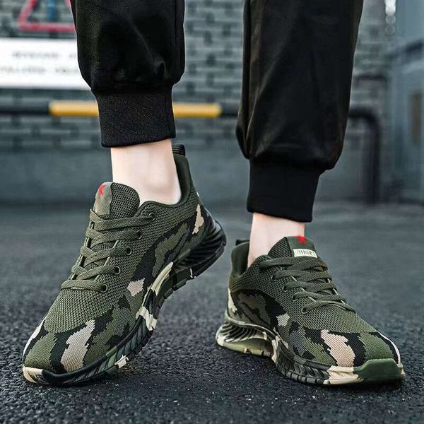 2024 Camouflage Sneakers Mens Fashion Non-slip Mesh Surface Breathable Sports W om en&#039;s Outdoor Lightweight Walking Shoes