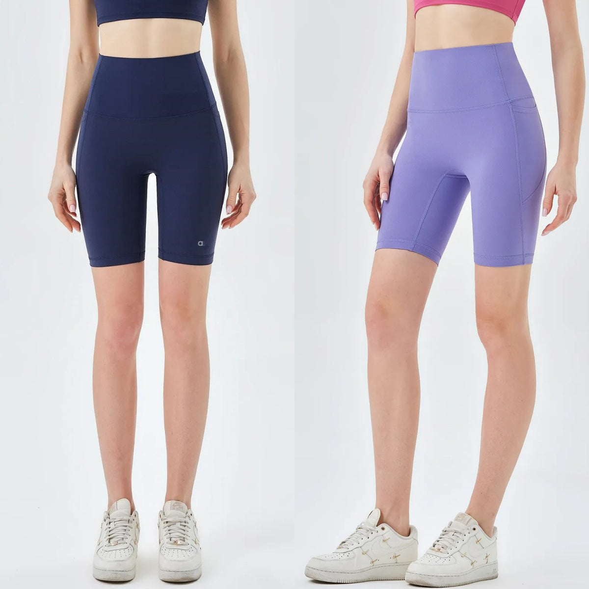 a1124 The New Lycra Sports Shorts Are Perfect Or Summer Outerwear With Pockets And No Embarrassing Lines High-waisted Hip-Lifting And Five-Point Yog