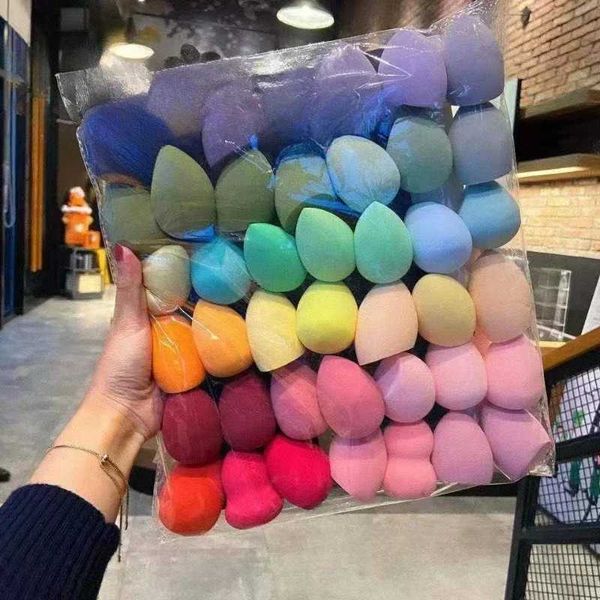 10pcs Super macmético Pusmético Puff Beauty Set Water Drop Blenderdo Não Coma Poweup Makeup ovos de maquiagem Y240803