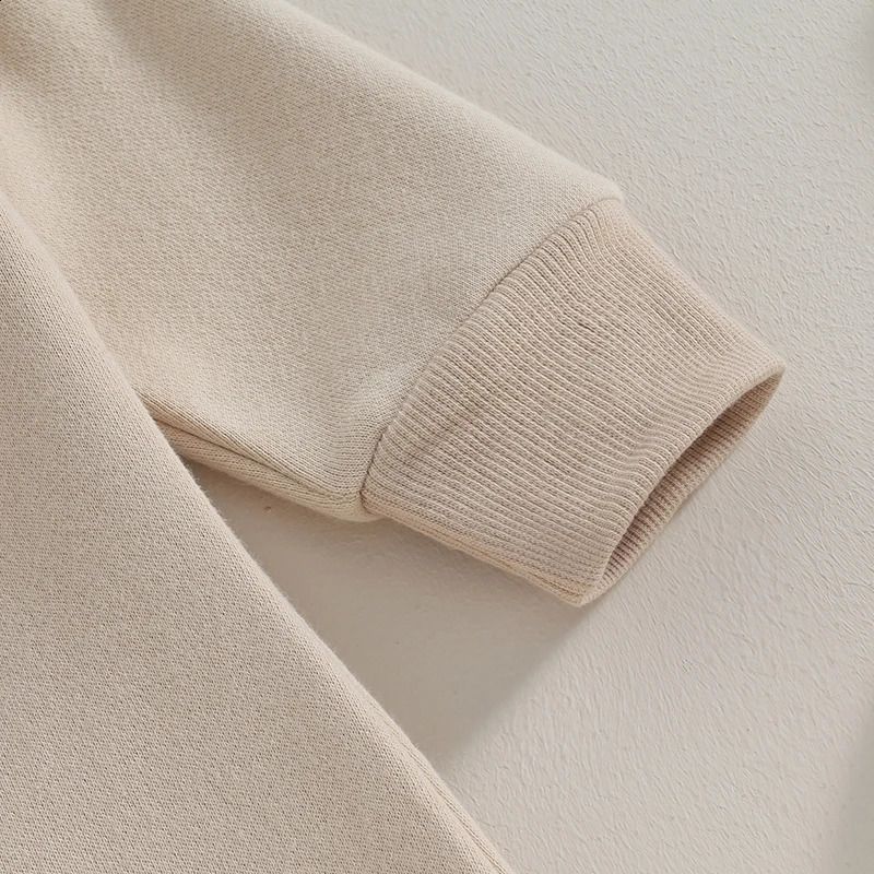 w455 Lioraitiin 0-18M born Baby Boy GiRL Clothes Solid Color Long SlEEve Romper Jumpsuit Crewneck Rompers Fall Outfi