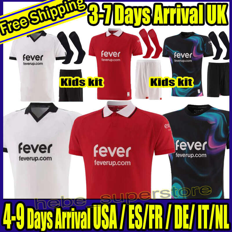 25 26 BrIsToL soccer jerseys WELLS ARMSTRONG 2025 2026 The Robins Football ShirtsMEHMETI MAYULU KNIGHT TWINE TANNER MCNALLY CORNICK Men Uniforms Kid