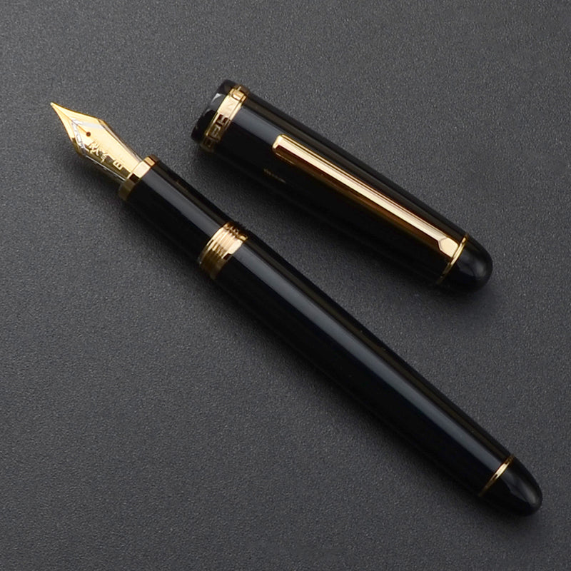 1pcs Jinhao X350 Black Metal Fountain Pen with Converter EF Nib Golden Clip Ink Pen for Business Office Gift School Office supplies Ink Pens no ink
