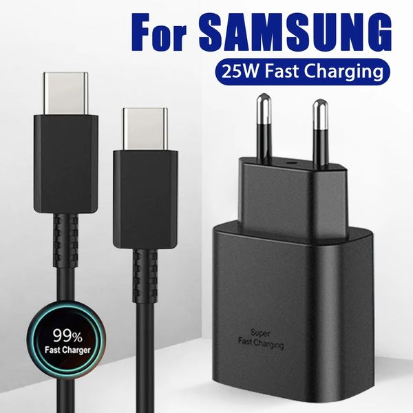 PD 25W Super For Samsung Galaxy S23 Ultra S22 Note 20 10 Plus Cargador USB Type C Fast Charging Charger Phone Cable