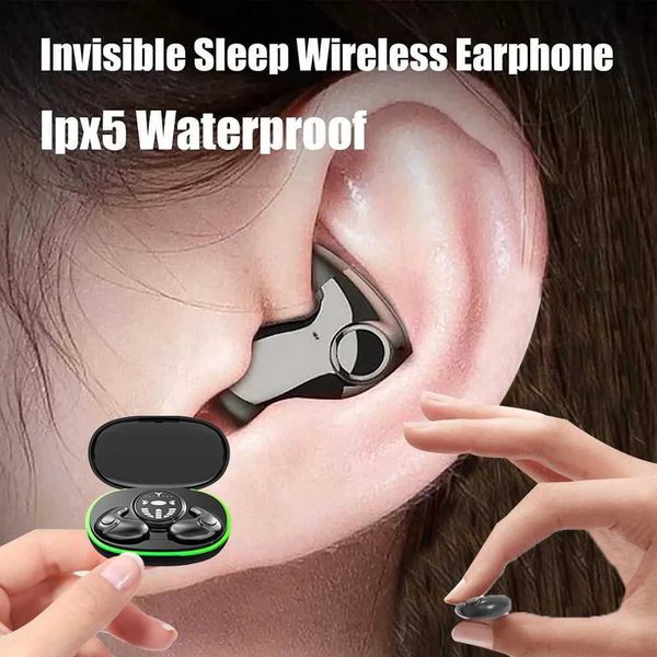 Invisible Mini Sleep Earphones TWS Wireless Bluetooth 5.3 Headphones Waterproof Noise Reduction Earbuds Touch Control Headsets Y240823