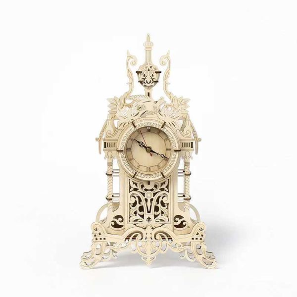 3D Puzzles 3D Pigeon Clock Wooden Puzzles Models Toys Assembling Set Construction Blocks for Teen Classic Adults 3D Bird Shape Timer Watch