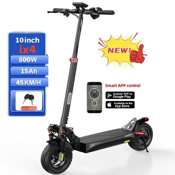 EU stock iScooter iX4 800W eScooter 15Ah Scooter 10inch Inflatable off-road tyre Kick Scooter 45KM-H Electric with APP Electric Scooters