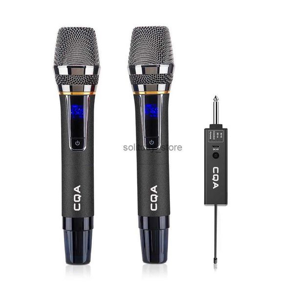 Microphones Wireless microphone 2-channel UHF professional handheld used for parties karaoke church performance meetings distance of 50 mete