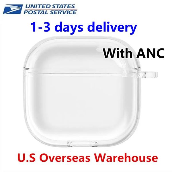 USA Stock For USB C pods pro volume control 2 3 4 with ANC 2nd generation Headphone pods Accessories Solid Silicone Cute Protective Earphone