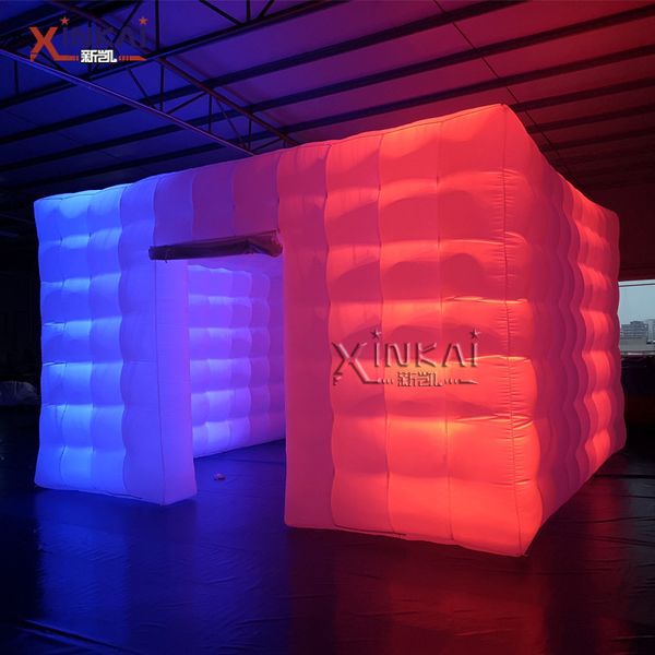 Outdoor activities LED colorful lighting inflatable lawn tent,oxford inflatable nightclub tent for party