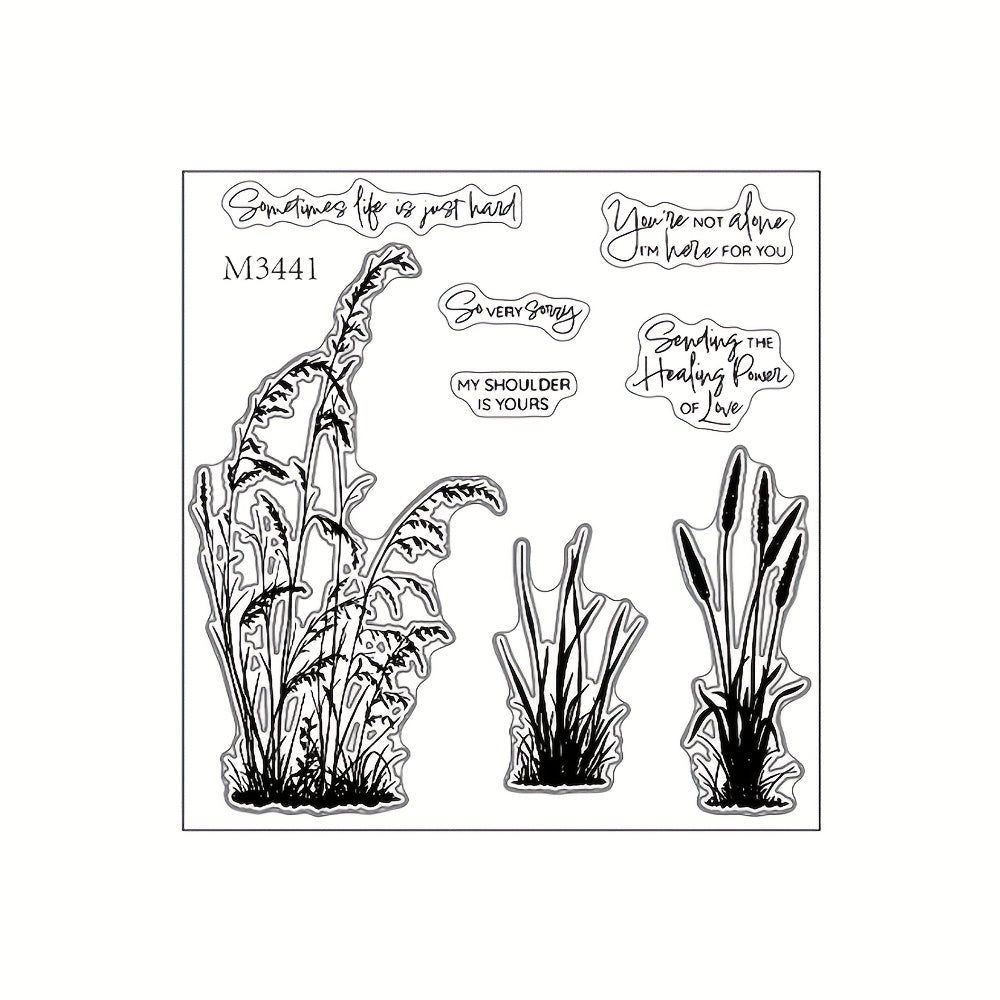 TEMU New Reed Stamps & Metal Cutting Dies - Diy Scrapbooking, Handmade Greeting Cards, Birthday Album Embossing, Fantasy Themed Crafting Supplies,