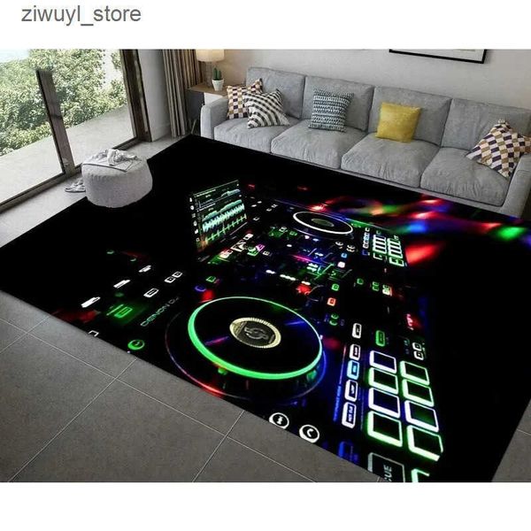 Carpets 3D DJ Music Screen Keyboard Area Rug Carpet Rug for Living Room Bedroom Sofa Doormat Decoration Kid Play Non-slip Floor Mat Gift L24