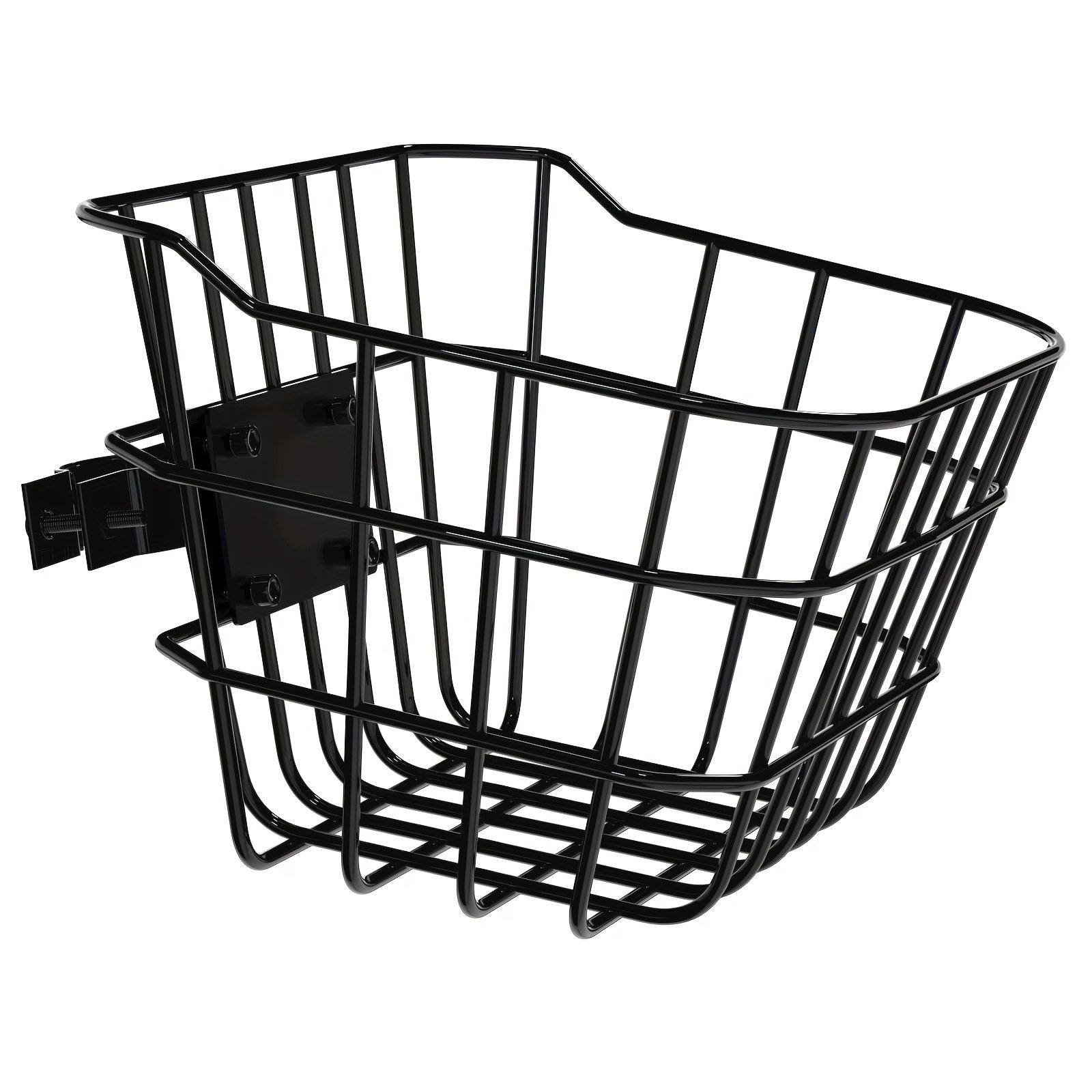TEMU Secure Front Bike Basket For Scooters - Metal Bicycle Basket With Sturdy , Non-sagging Bracket, Rust-resistant Alloy, Kit Included