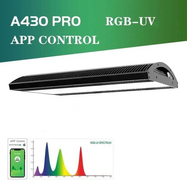 120W WEEK AQUA A430 Pro Aquarium LED Light Full Spectrum Fish Tank Aquatic Plants Light with APP Bluetooth Controller Z250205