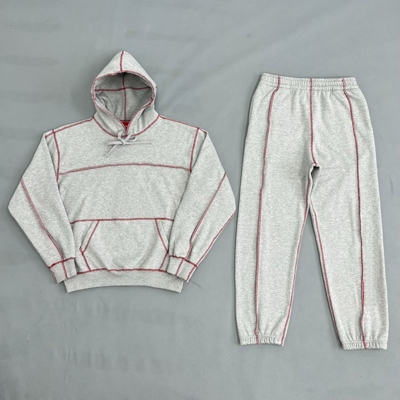 Oversize Embroidered Hooded Sweatshirt with Matching Pants for Sports Tracksuit Sets for Men Women sold separately 25fw 0918
