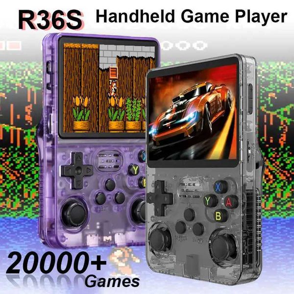 High Quality R36S Game Console 3.5-inch IPS Screen 64G Gaming Handheld Pocket Game Console 3D Joystick Portable Video Game Console Open Sour