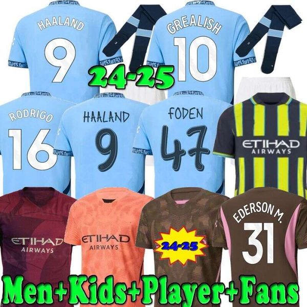 24 25 Erling Haaland SOCCER JERSEYS player fans Kovacic GREALISH DE BRUYNE FODEN EDERSON M 2024 2025 football MANS CITIES shirts men kids ki
