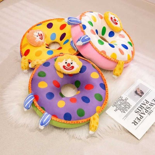 Plush Dolls Colorful Joker Doughnut Plush Toy Stuffed Pillow Chair Sofa Decor Cushion Cute Chocolate y Donut Kids Birthday Gift Present z241