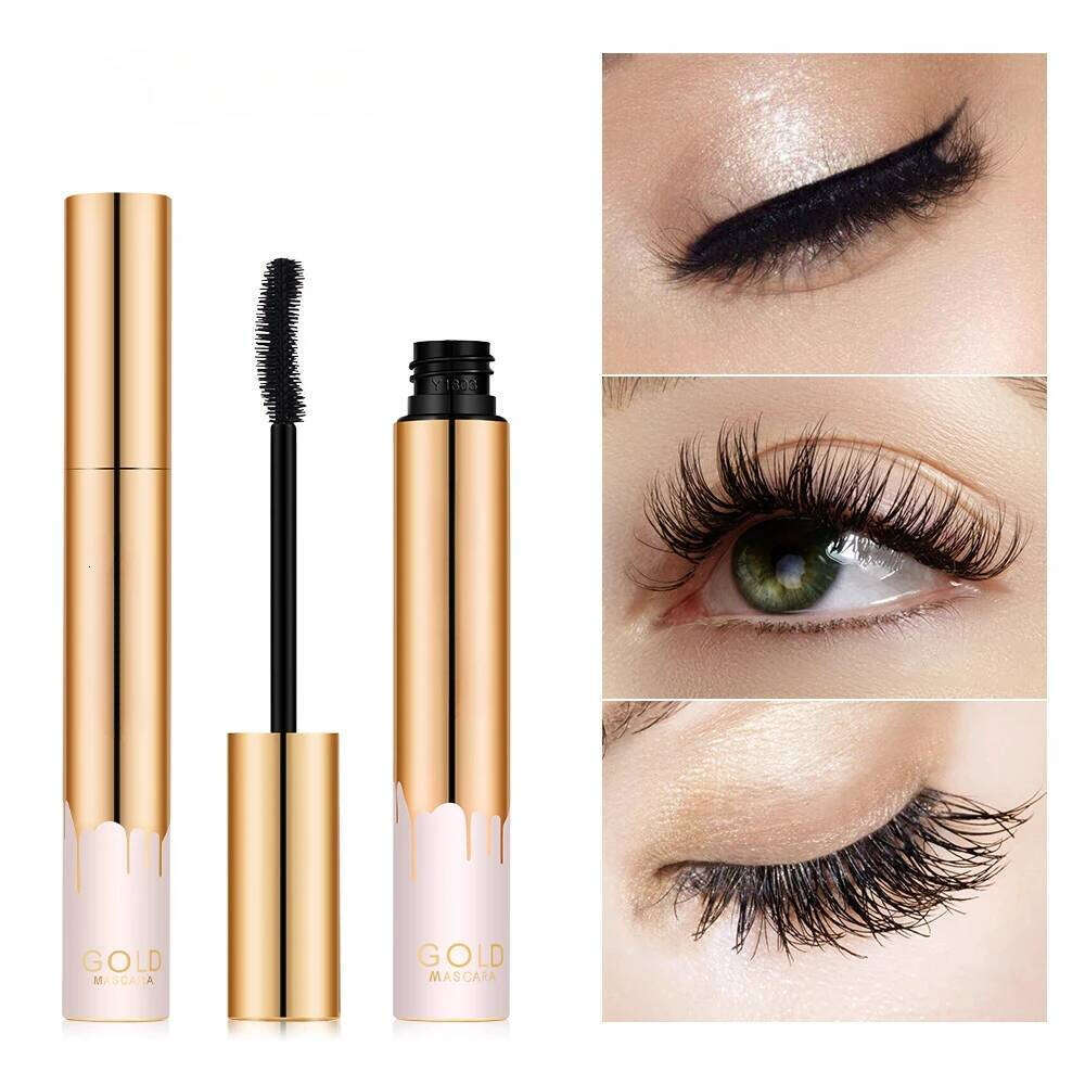 3D Lengthening Black Lash Eyelash Extension Eye Lashes Brush Beauty Makeup Long-wearing Gold Color Mascara X250703