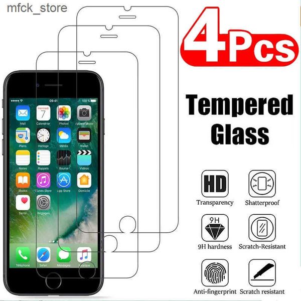 Cell Phone Protectors For iPhone 2020 SE 2022 6 6S 7 8 Plus HD Protective Glass 2-4Pcs Transparent Screen Protector 9H J241202