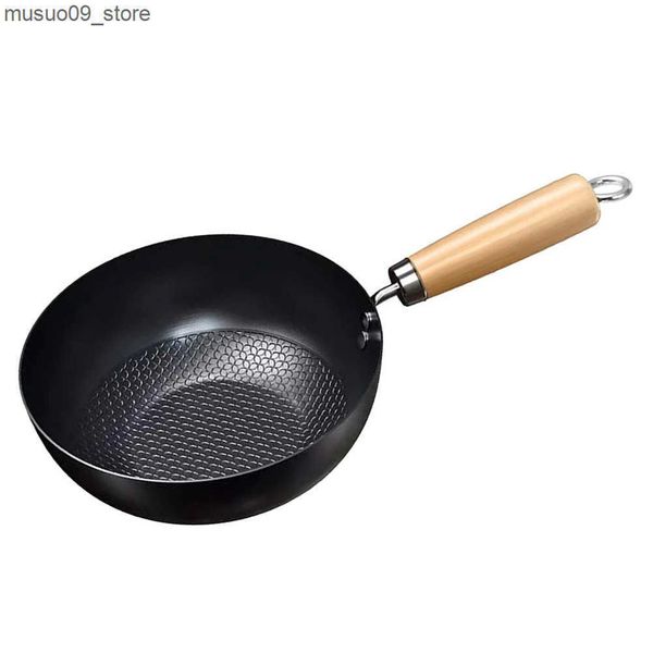 Other Cookware Small Wok Household Cast Iron Frying Pan Non-stick Frying Pan Steak Auxiliary Food Pan Gas Stove Induction Cooker Universal L