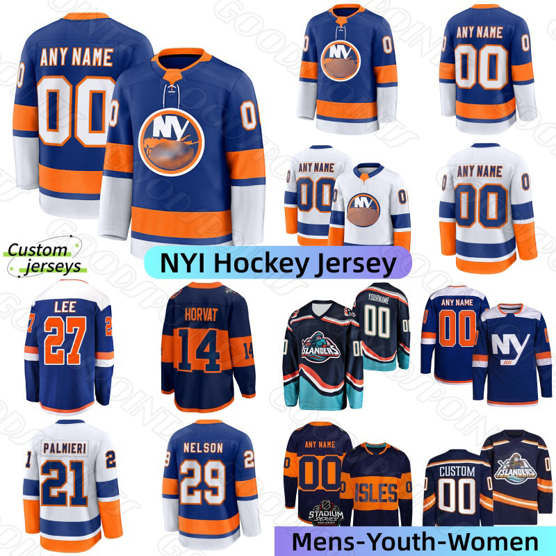 New YorkS hockey jersey islandersS jersey Mathew Barzal Ilya Sorokin Oliver Wahlstrom Anders Jersey Dobson Mike Bossys Nelson Alex Romanov 2025 mens