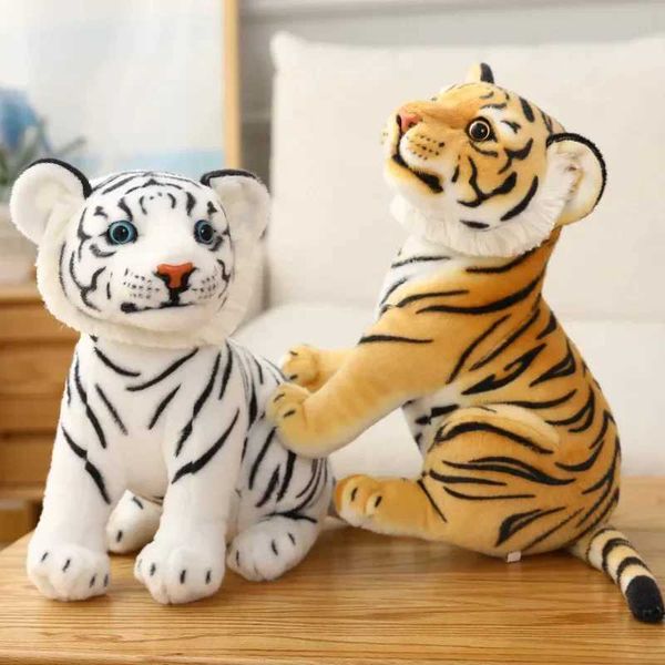 Stuffed Plush Animals Simulation Baby Tiger Plush Toy Cute Stuffed Soft Wild Animal Forest Tiger Pillow Dolls Room Decro For Kids Boys Birth