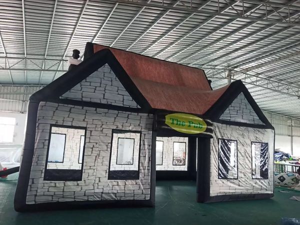 12m Lx6mWx5mH oxford inflatable pub,portable mobile pub bar tent for night club party decoration