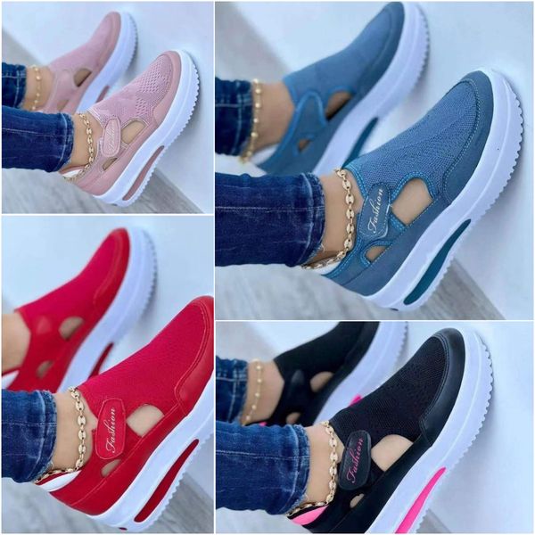 2024 outdoor Shoes mens Womens thick sole lights Anti slip comfortable high-quality mountains sports breathable black walking soft Flyknit s