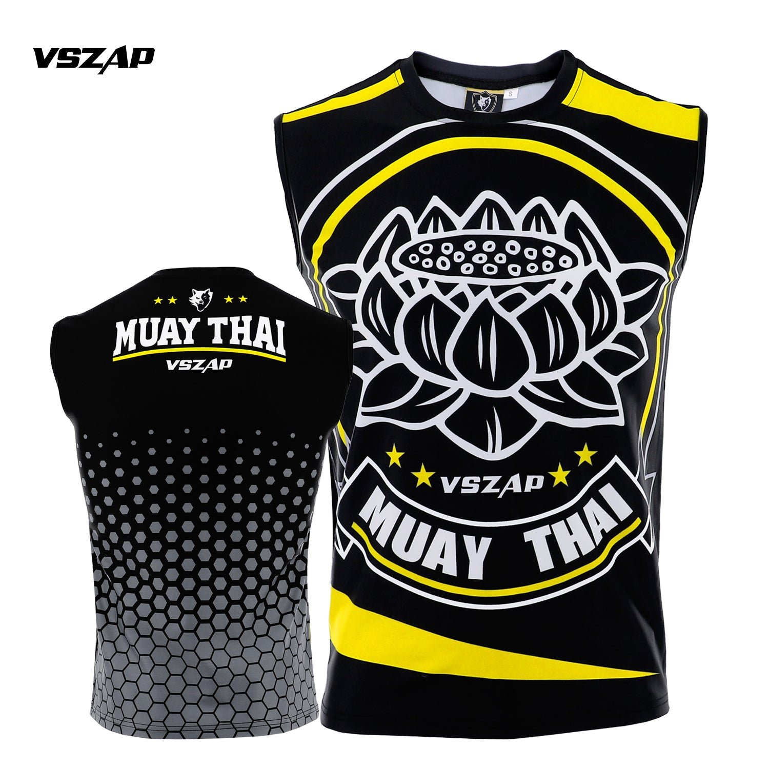VSZAP Lotus Training Tank Top Sleeveless MMA Sports Short Sleeve Men&#039;s Fitness Elastic Muay Thai T-shirt Fighting Quick Dry Sports Fishing Outd