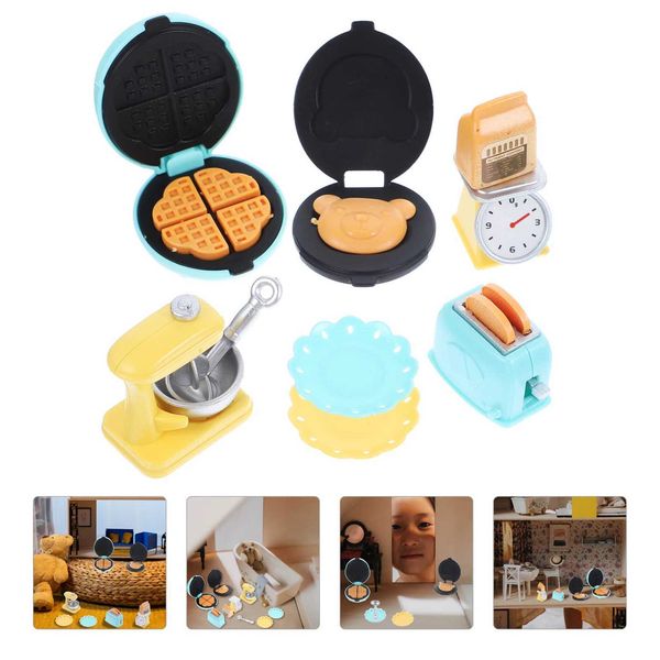 Kitchens Play Food Dollhouse Cooker Blenders simulates kitchen utensils mini scales toy accessories mini baking toys childrens models Q24101