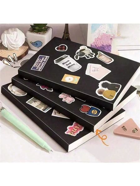 1 super thick and simple A5 blank line grid notebook retro student practical drawing board diary 256 pages 250208