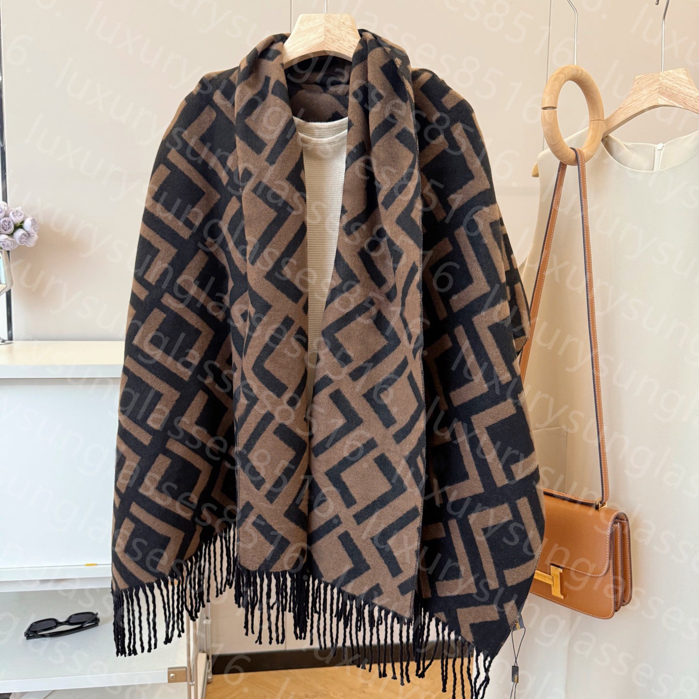 Designer scarf for women fashion Cashmere Winter scarves with fringe Soft cotton Wraps Print luxury shawl scarf