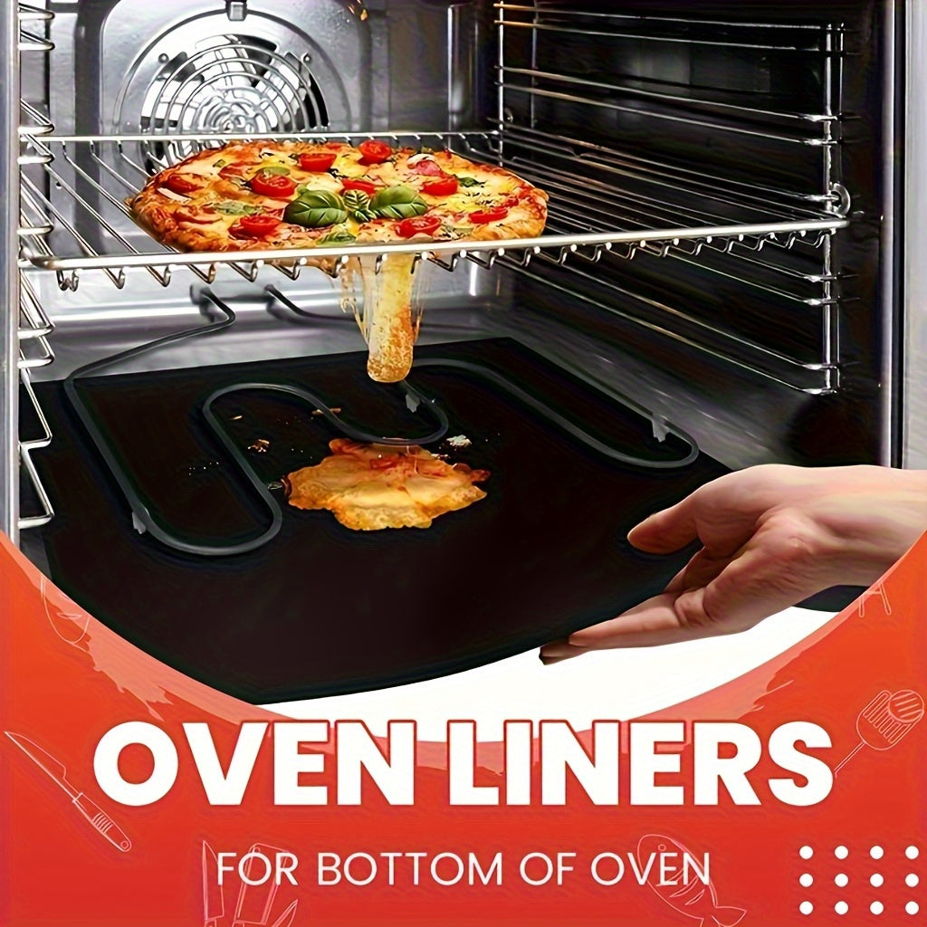TEMU 1pc Heavy Duty Bpa--free Oven Liner Mat - 500°f Heat Resistant Reusable Pvc For Electric-gas-convection-microwave Ovens & Grills - Easy Clean,
