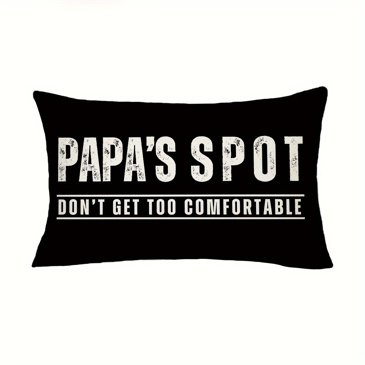 TEMU Funny Grandpa & Dad 'papa'' Cushion Cover - Cozy Decor, Zippered Polyester Pillowcase For Sofa And Bedroom, Hand Wash Only (pillow Not Included)