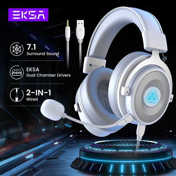 Headsets EKSAE900 Pro upgraded gaming headphones suitable for PC45Xbox 71 surround wired headphones for gaming with detachable noise cancell
