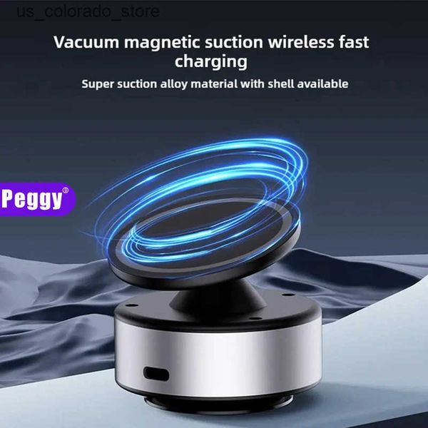 Cell Phone Mounts Holders Car Magnetic Vacuum Phone Holder 360 Swivel Wireless Charging Bracket Dashboard Support G in Car For iPhone Samsun