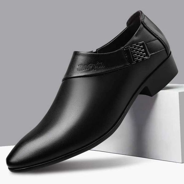 Men PU Leather Shoes Formal Dress Shoes for Men Plus Size Party Wedding Office Work Shoe Slip on Business Casual Oxfords ZapatosXJ241230