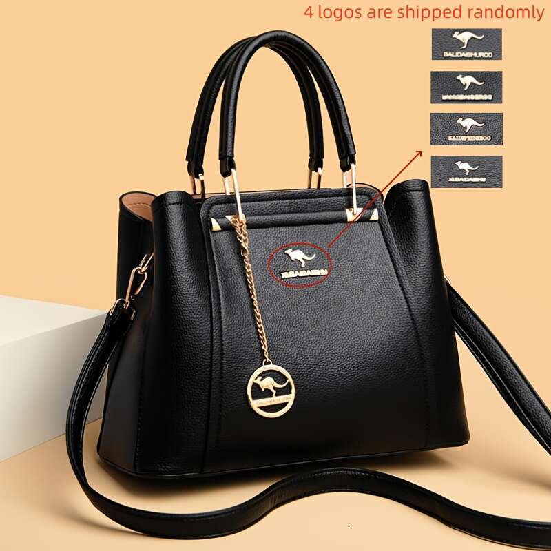 Elegant large capacity women&#039;s artificial leather bag - multifunctional handbag with detachable shoulder strap, zipper closure, polyester linin