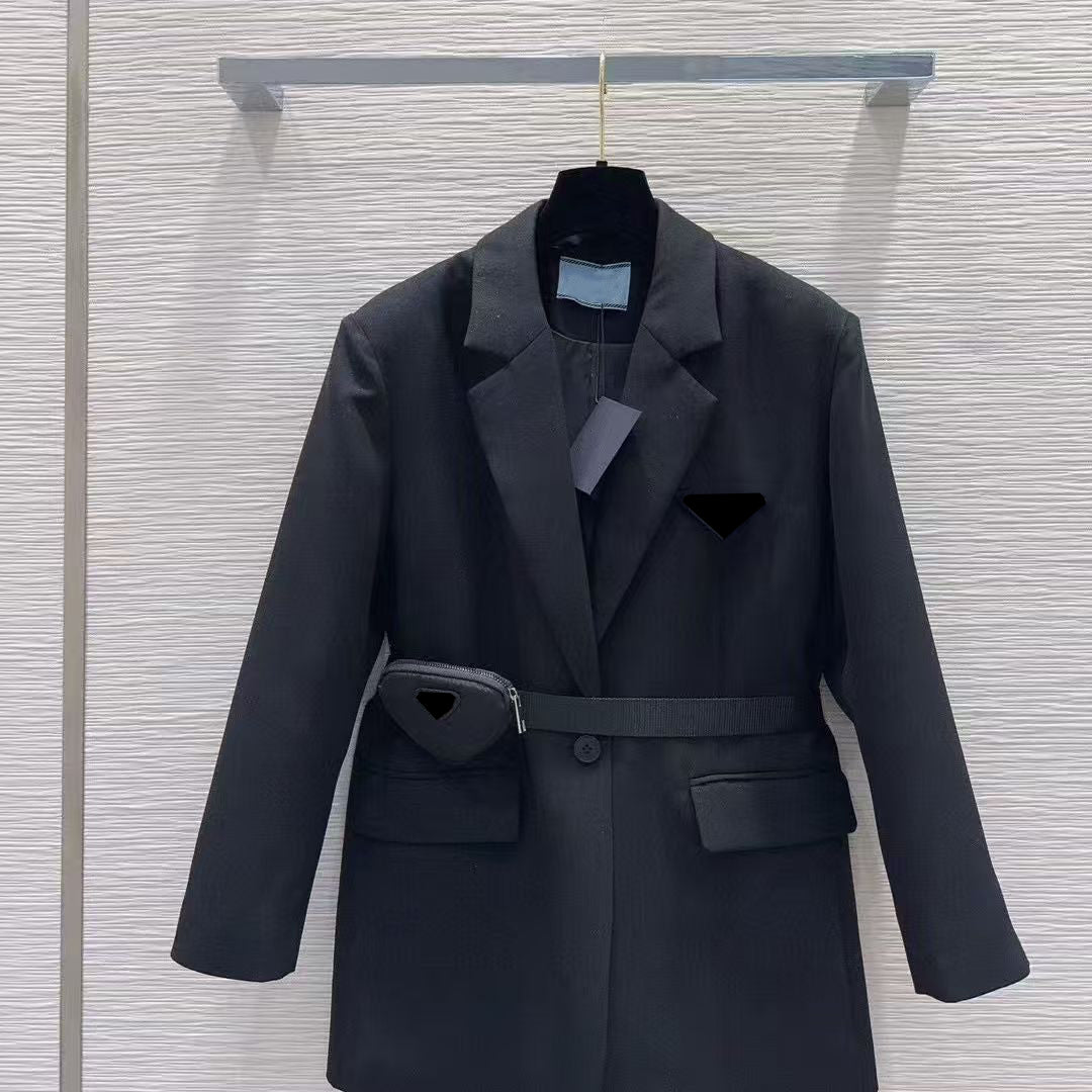 Women&#039;s coat, long jacket, windbreaker shirt, jacket belt, classic designer top, slim fit windbreaker top, jacket, Asian size S-XL Coats