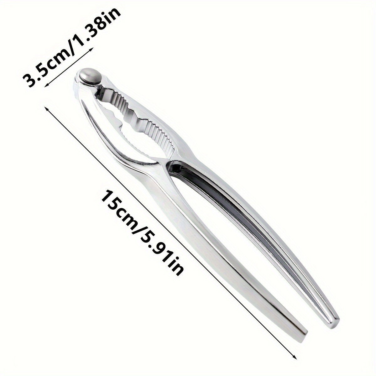 TEMU 1pc Heavy-duty Alloy Nut Cracker With Non-slip Grip - Kitchen Tool For Cracking Open , , , , , Crab, Shells - Durable, Easy- For Home,