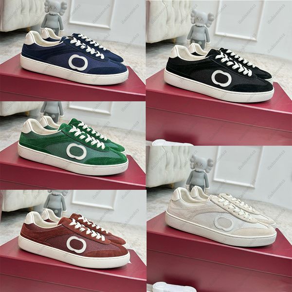 Classic Designer Men Skate Shoe Interlocking-G Sneakers Shoes White Black Green Wine-red Calfskin Man Trainers Low-top Lido Footwear Comfort
