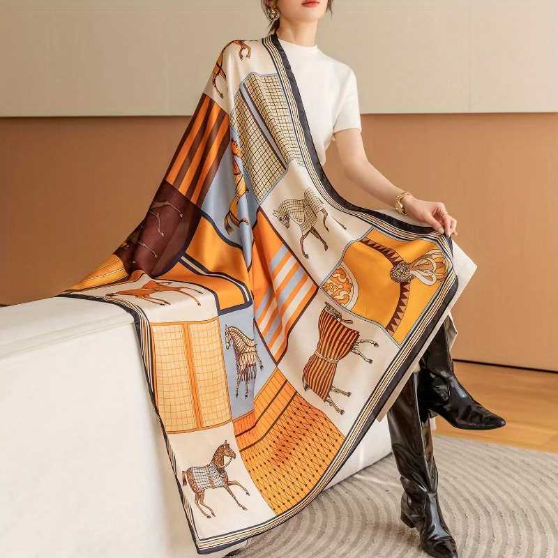 Silk Shawl Square Scarf for Women Satin Fashion Wraps Neckerchief or Blanket Female Hair Bands Ribbon Headband Bandana Pareo ddmycrazy