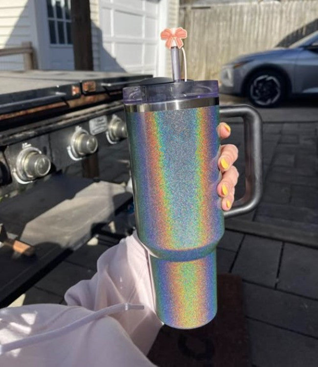 US STOCK 40oz Disigner Tumbler With Handle Insulated Mugs Lids Straw 40 oz Stainless Steel Coffee Termos Cup ready to ship Vacuum Insulated Water Bo