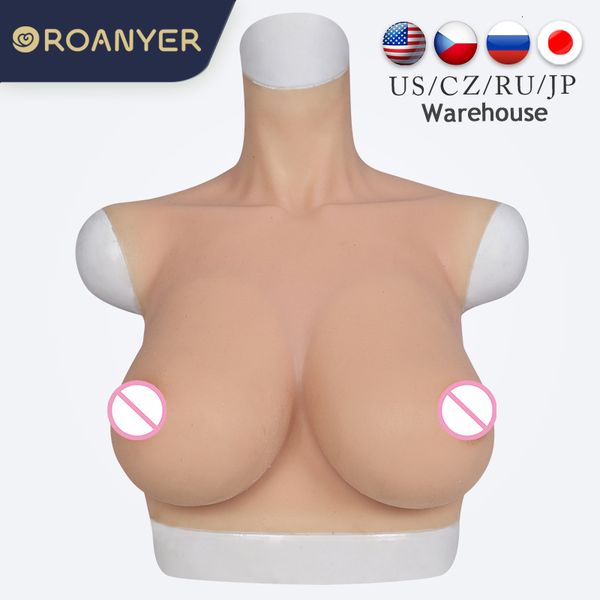 Breast Form RANYER Crossdressing Breast Forms Shemale Silicone G H Cup East West Shape Transgender Cosplay Larger Boobs For Crossdresser 230