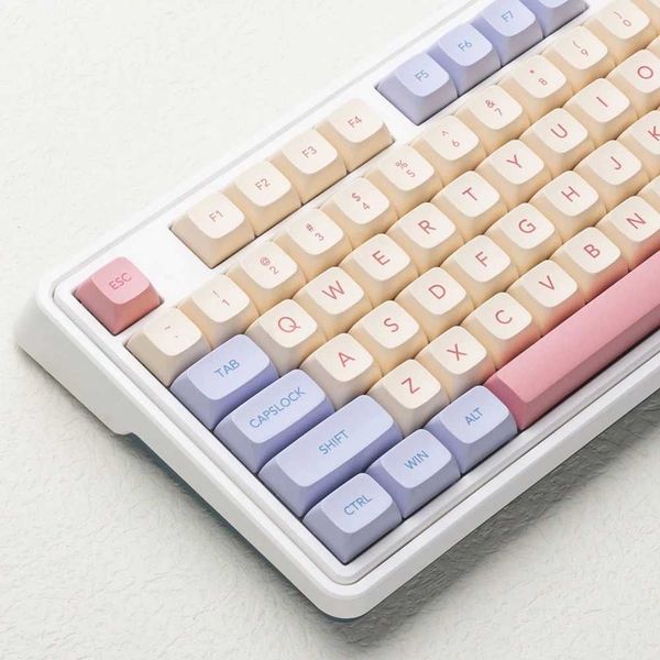Keyboards Marshmallow 132 Keys Keyca PBT Dye Sublimation XDA Profile For MX Switch Fit 61-64-68-87-96-104-108 Keyboard XDA Keyca S25210