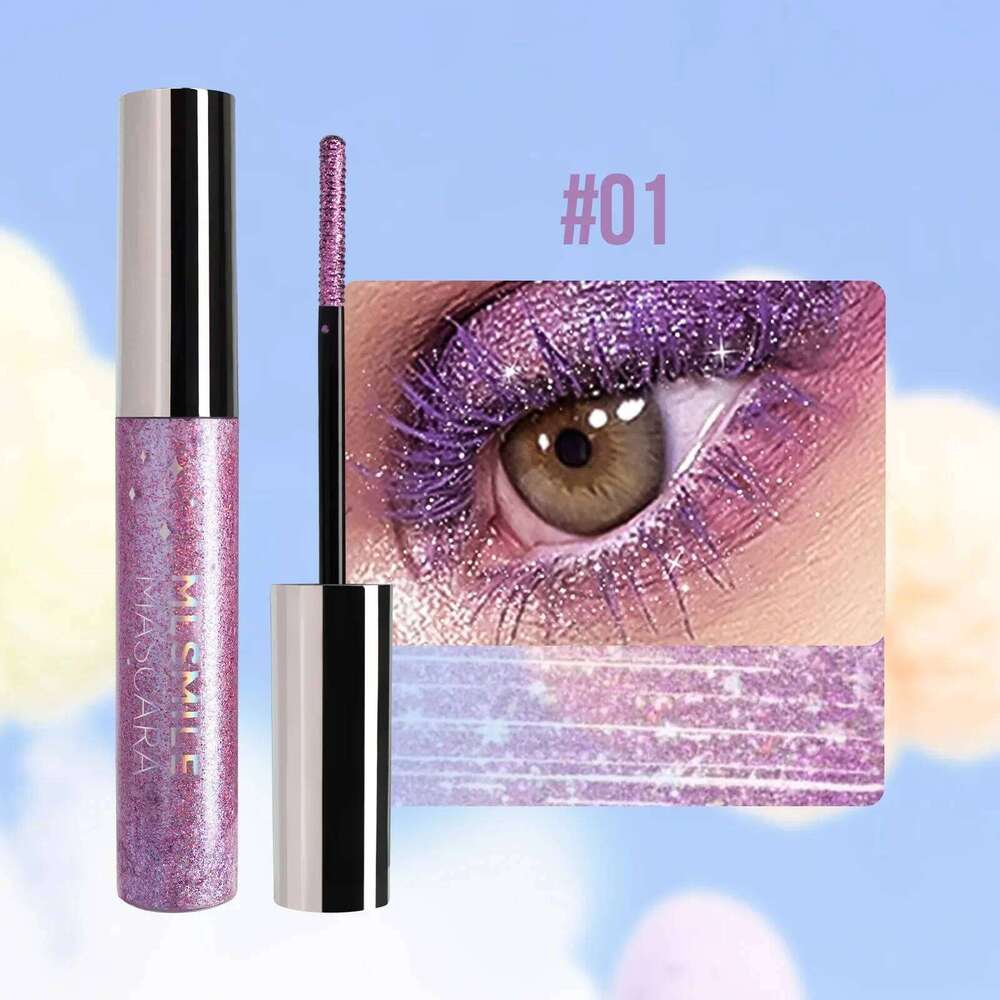Colorful Pearl Light Glitter Fine Sparkle Waterproof Cos Spiral Mascara Brush Beauty Shiny Eyelashes Extension Cosmetic X250723