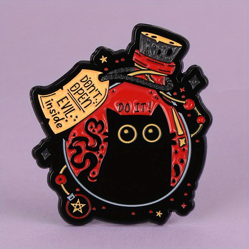 TEMU 1pc Unique Alloy Creative Enamel Badge Brooch For Men And Women - Fashion Accessory Pin For Backpacks, Hats And Jackets - Perfect Birthday Gift