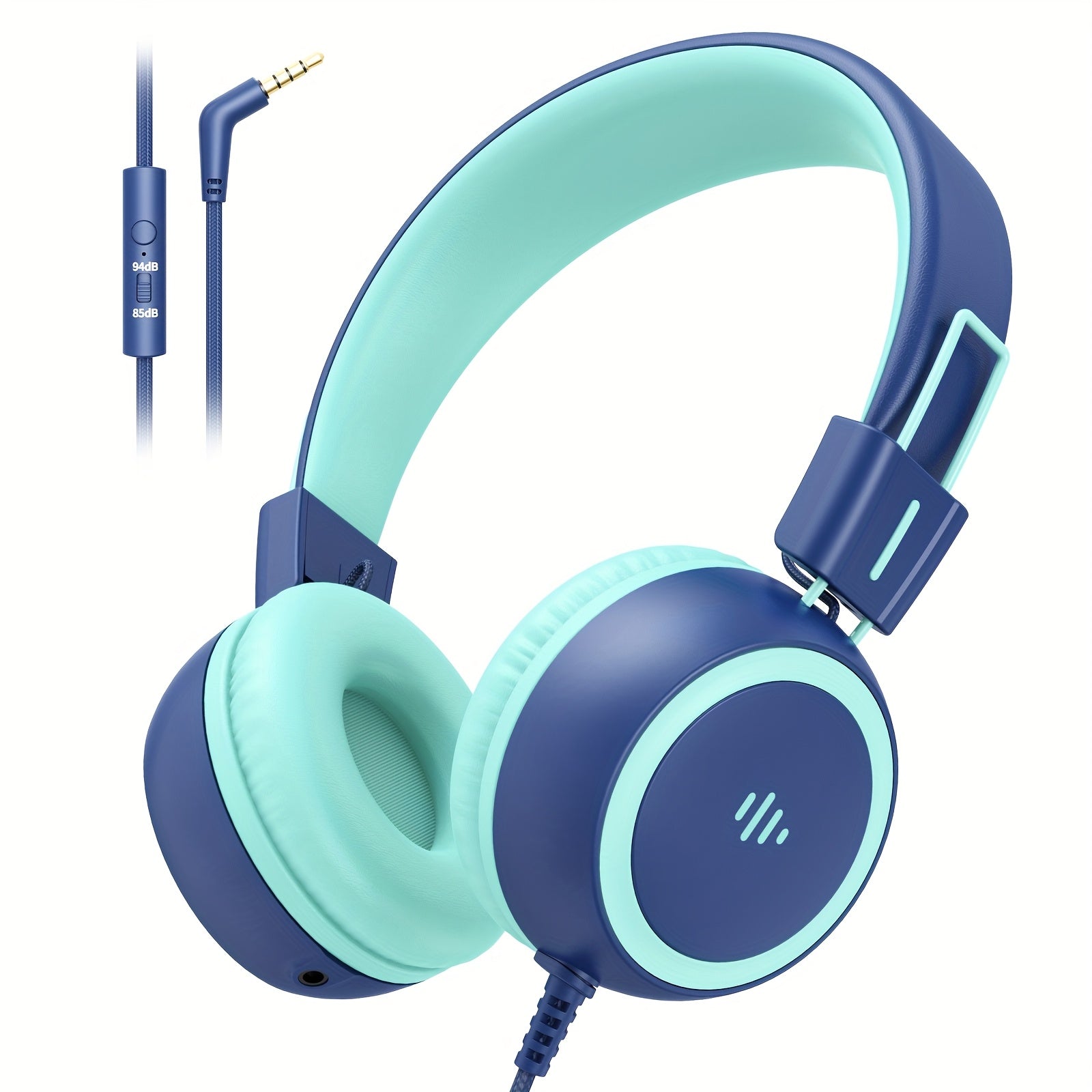 TEMU Kids Headphones With Cord, Over-ear Headphones For Kids With Microphone, 85-94db Volume Limit, Headset For Kid Boys Girls With , Wired Toddler